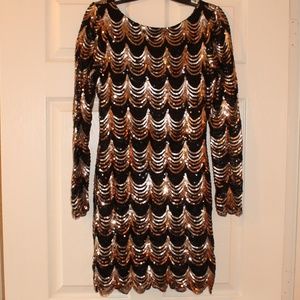 Black sequined dress